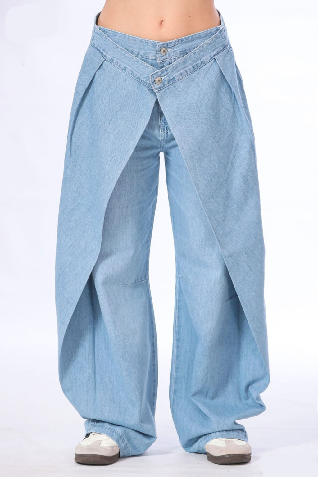 Layered Illusion Baggy Jeans - 11720