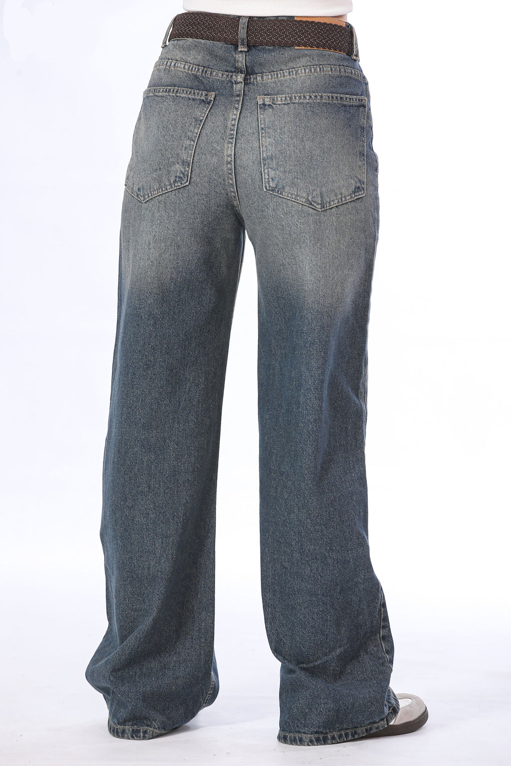 Vintage Wash Torn Baggy Denim - 11724